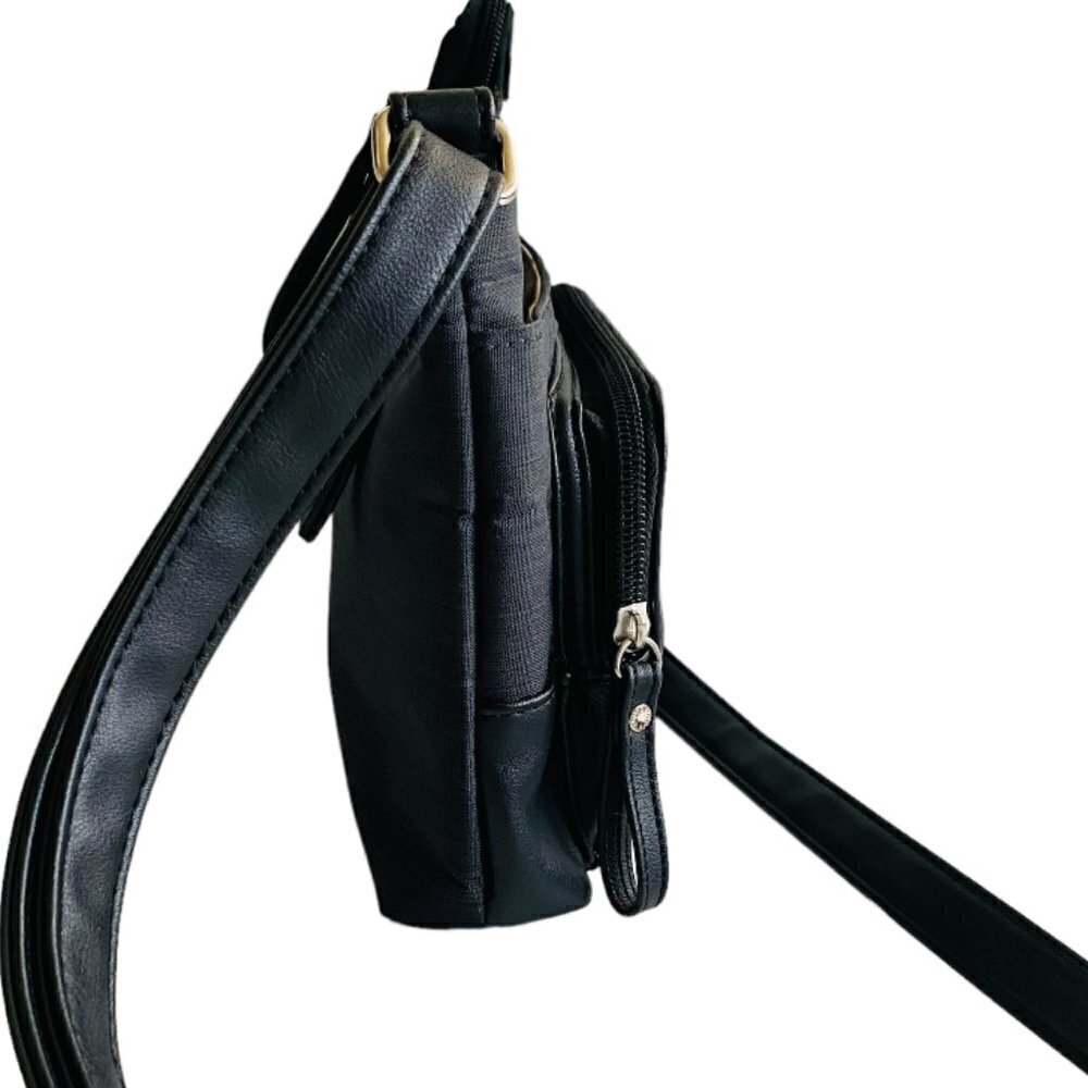 Roots Crossbody Shoulder bag Black And Navy - Picture 11 of 16